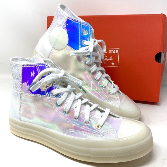 Converse Chuck 70 High Top Mirror Silver Women’s - Picture 8 of 9